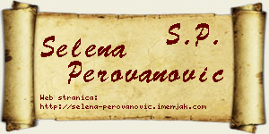 Selena Perovanović vizit kartica